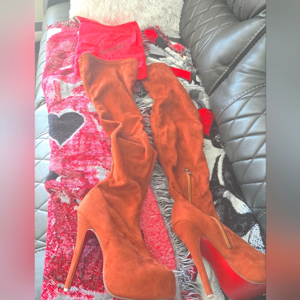 Christian louboutin thigh high boots